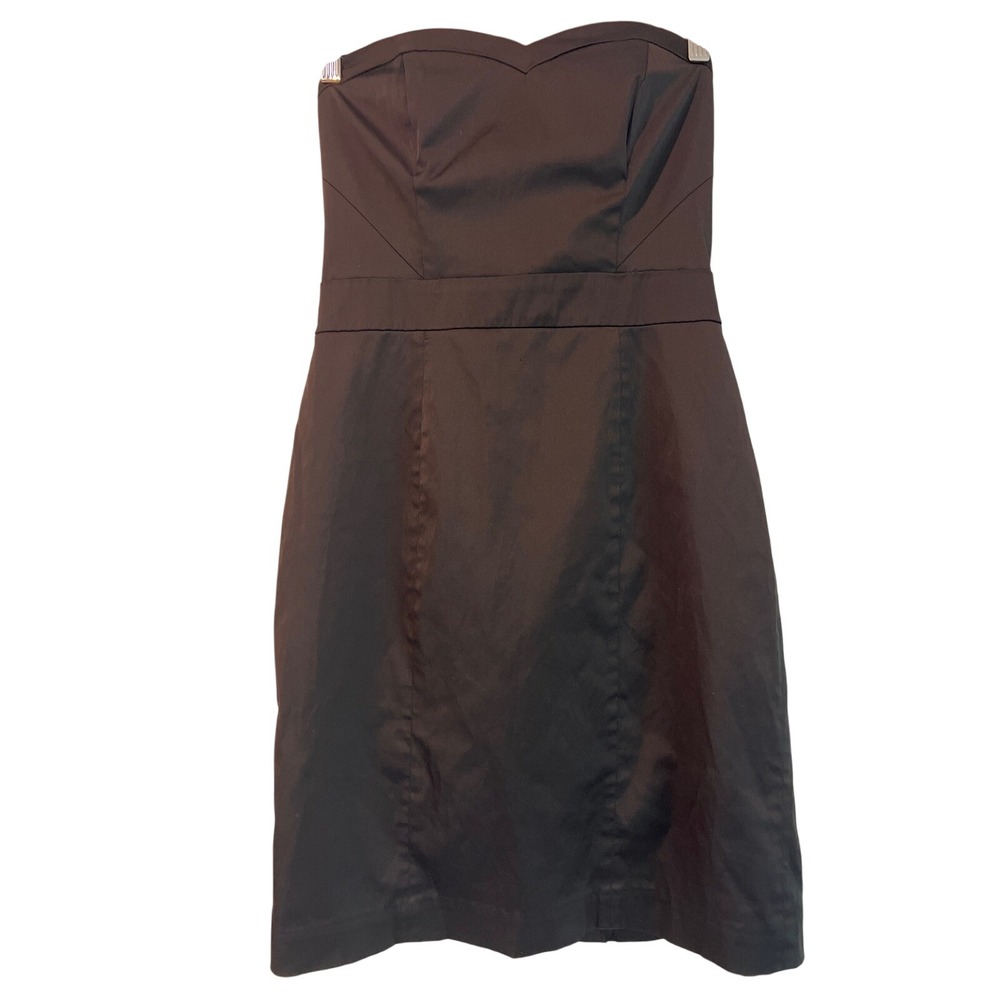H&M Women's Strapless Sweetheart Cocktail Dress Size 8 Zip Back Missing Belt